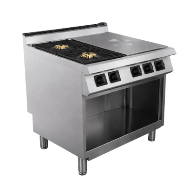 MILO 900 2 FEUX NUS GAZ + PLAQUE COUPE FEUX