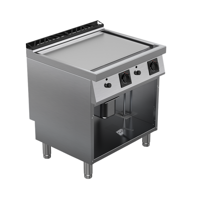 MILO 700 PLANCHA À GAZ LISSE CHROMÉE SATINÉE