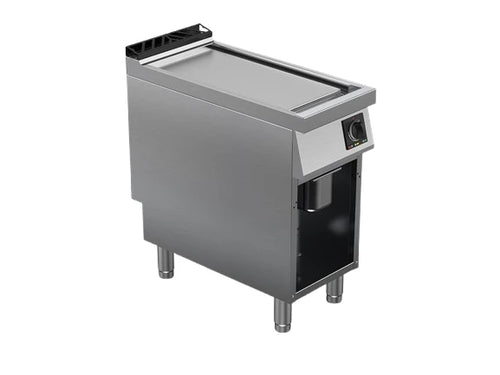 MILO 900 PLANCHA À GAZ LISSE CHROMÉE SATINÉE
