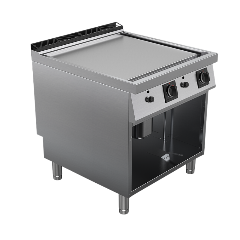 MILO 900 PLANCHA À GAZ LISSE CHROMÉE SATINÉE