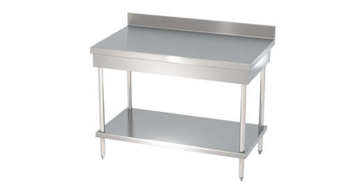 TABLE ADOSSÉE AVEC ÉTAGÈRE BASSE